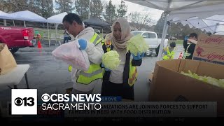 Several organizations join forces for Elk Grove food distribution event