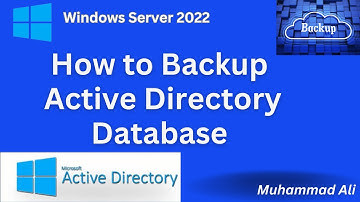 How to Backup Active Directory Database in Windows Server 2022 in Hindi/Urdu