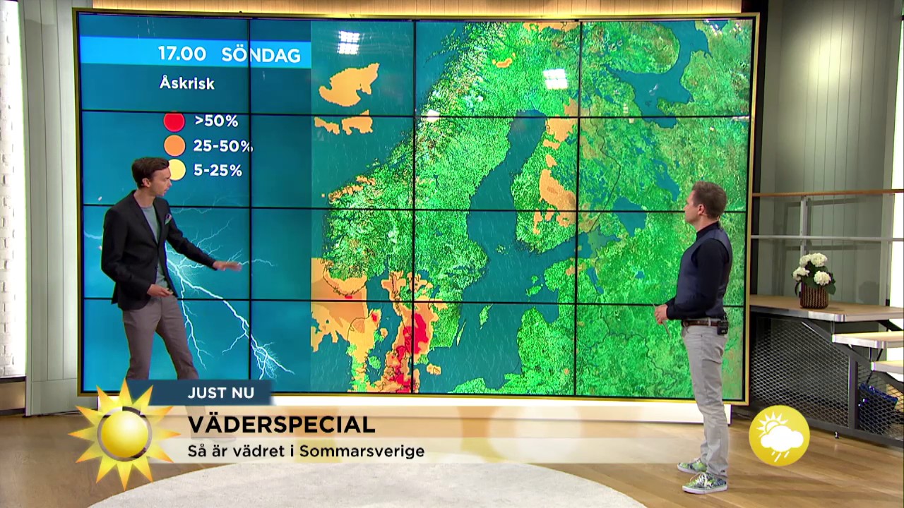 Här är det risk för åska idag - Nyhetsmorgon (TV4)