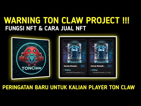 AIRDROP TELEGRAM TERBARU 2026 !!! Ton Claw Listing 22 Juni 2026 & Update NFT