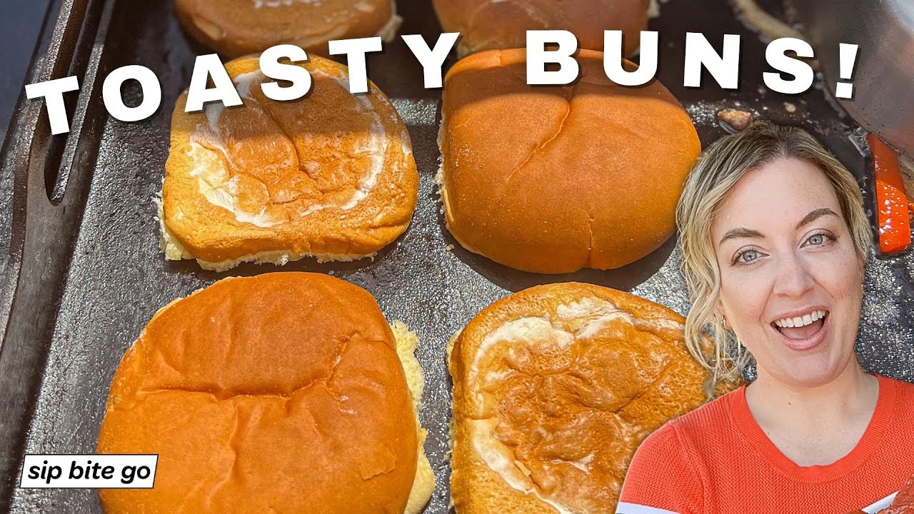 How To Griddle Hamburger Buns on Traeger Flatrock Griddle YouTube