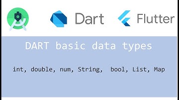 DART basic data types: int, double, num, String,  bool, List, Map