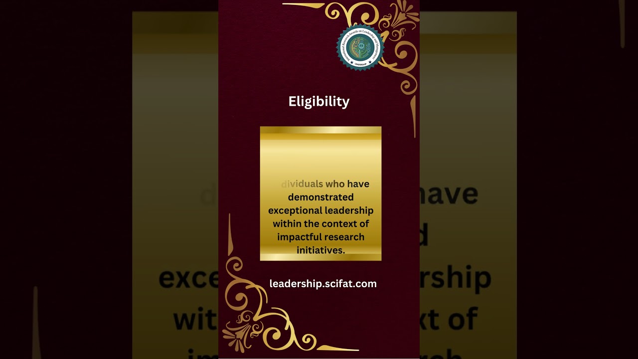 leadership.scifat.com Leadership and Research Excellence Award To Nominate Open Now