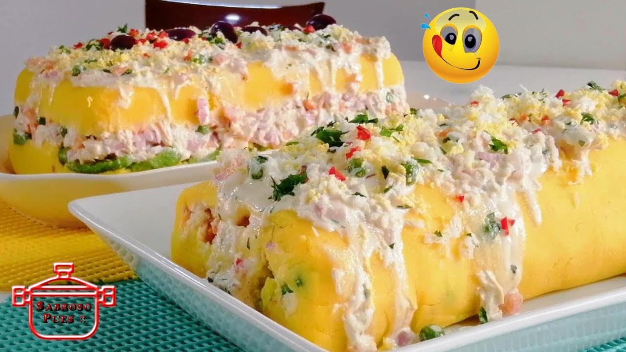 CAUSA RELLENA  DE POLLO BIEN PERUANO EN DOS MODELOS / SABROSO PUES !!