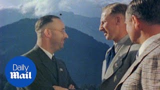 Reinhard Heydrich chats to Himmler at Hitler's estate in 1940 - Daily Mail