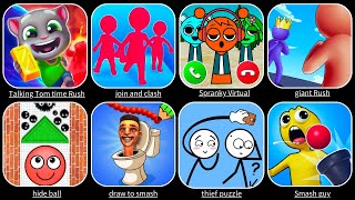 Talking Tom Time Rush, Draw To Smash, Giant Rush, Spranky Virtual, Hide Ball, Smash Guy...