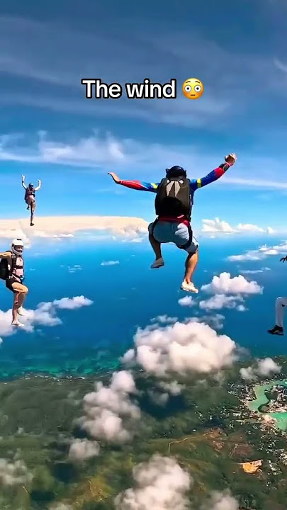 Skydiving looks unreal 😯 (via @Skydiving Center Seychelles/TT) #shorts