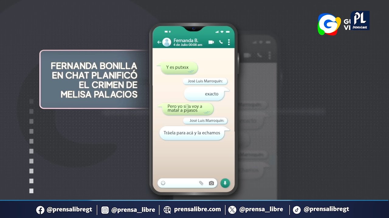 Revelan conversación entre Fernanda Bonilla y un sujeto señalado por crimen de Melisa Palacios
