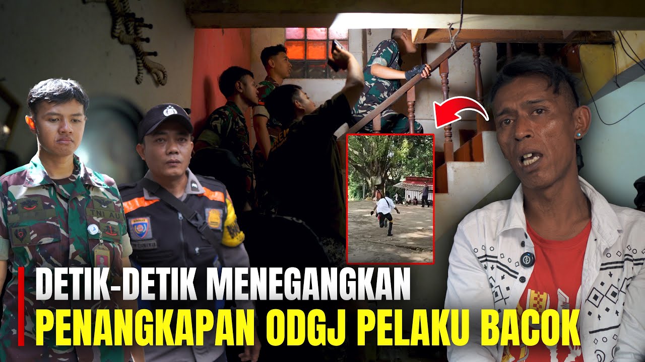 MENEGANGKAN 😱‼️ DETIK-DETIK ODGJ PELAKU BǠCOK DITANGKAP TNI POLRI DIBANDUNG