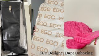 EGO Haul| Ego Designer Boots & Towel Bag Dupes Unboxing| Towel Clutch Bag