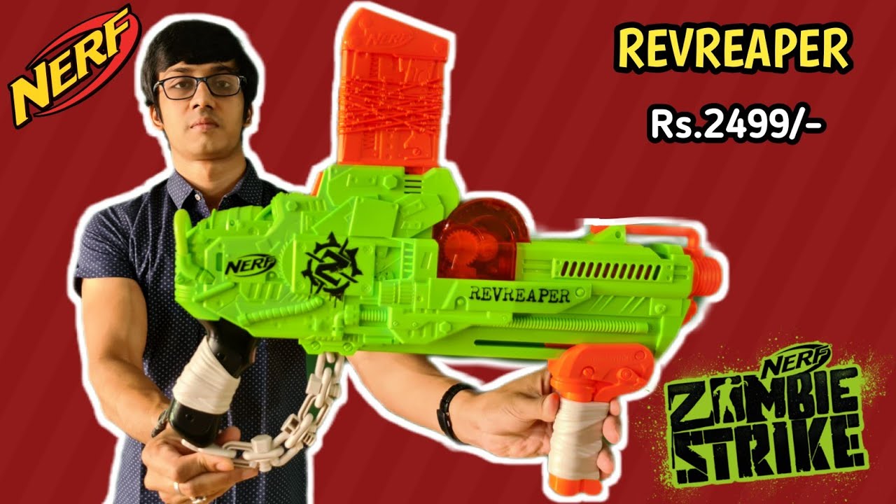 [REVIEW] Nerf Zombie Strike RevReaper Unboxing, Review & Firing Test ...