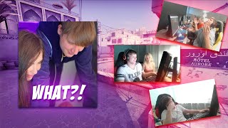 s1mple and his GF react to old s1mple clips (subtitles)