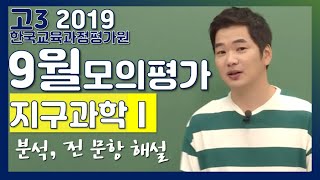 [2020학년도 고3 9월 모의고사 해설강의] 지구과학Ⅰ- 분석과 전략