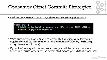 08 Kafka Elasticsearch Consumer and Advanced Configurations 011 Consumer offset commit strategies
