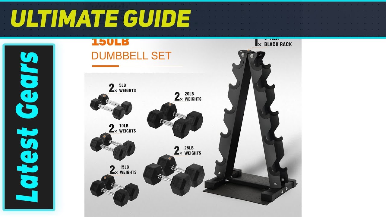 Fitvids Rubber Coated Hex Dumbbell Set: The Ultimate Home Gym Upgrade ...