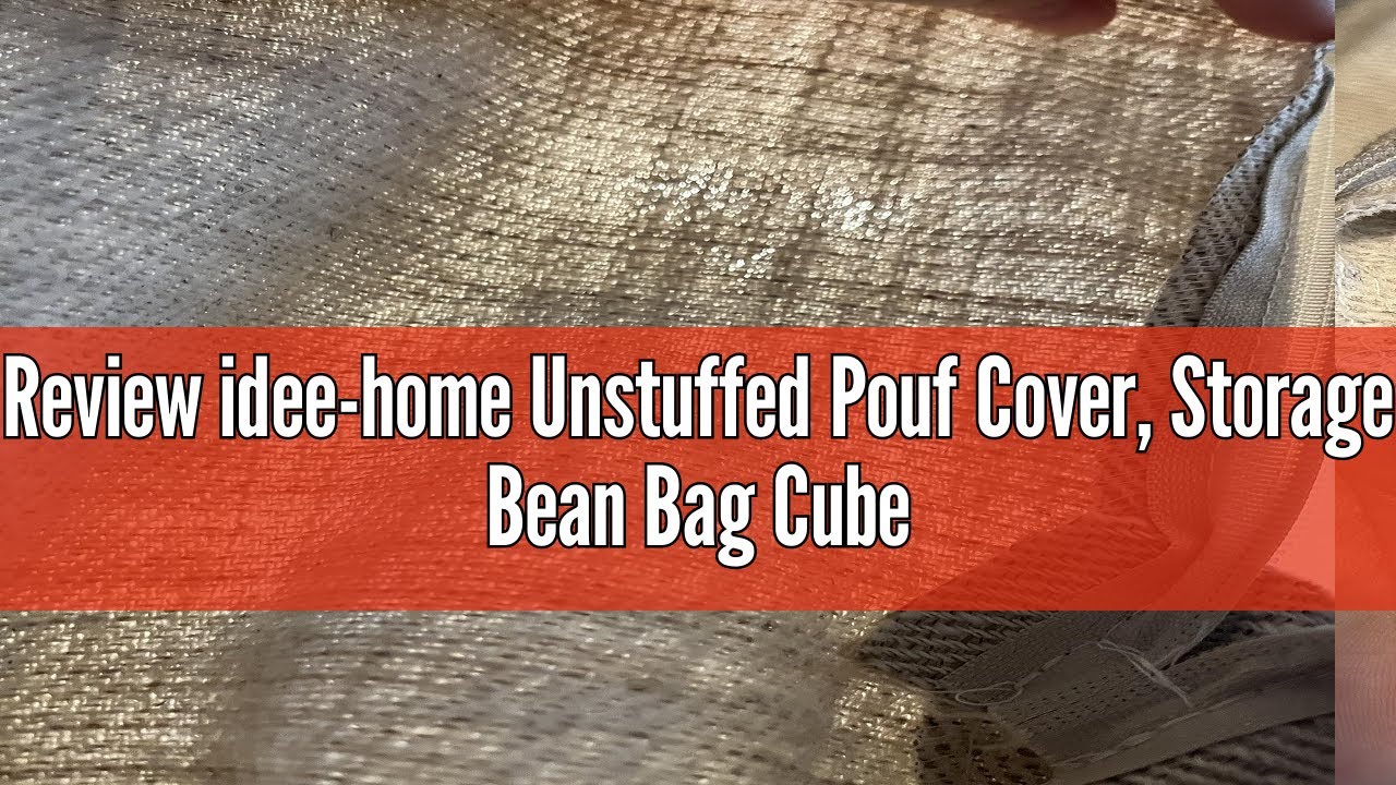 Review idee-home Unstuffed Pouf Cover, Storage Bean Bag Cubes, Ottoman Pouf Foot Rest Footstool, Sol