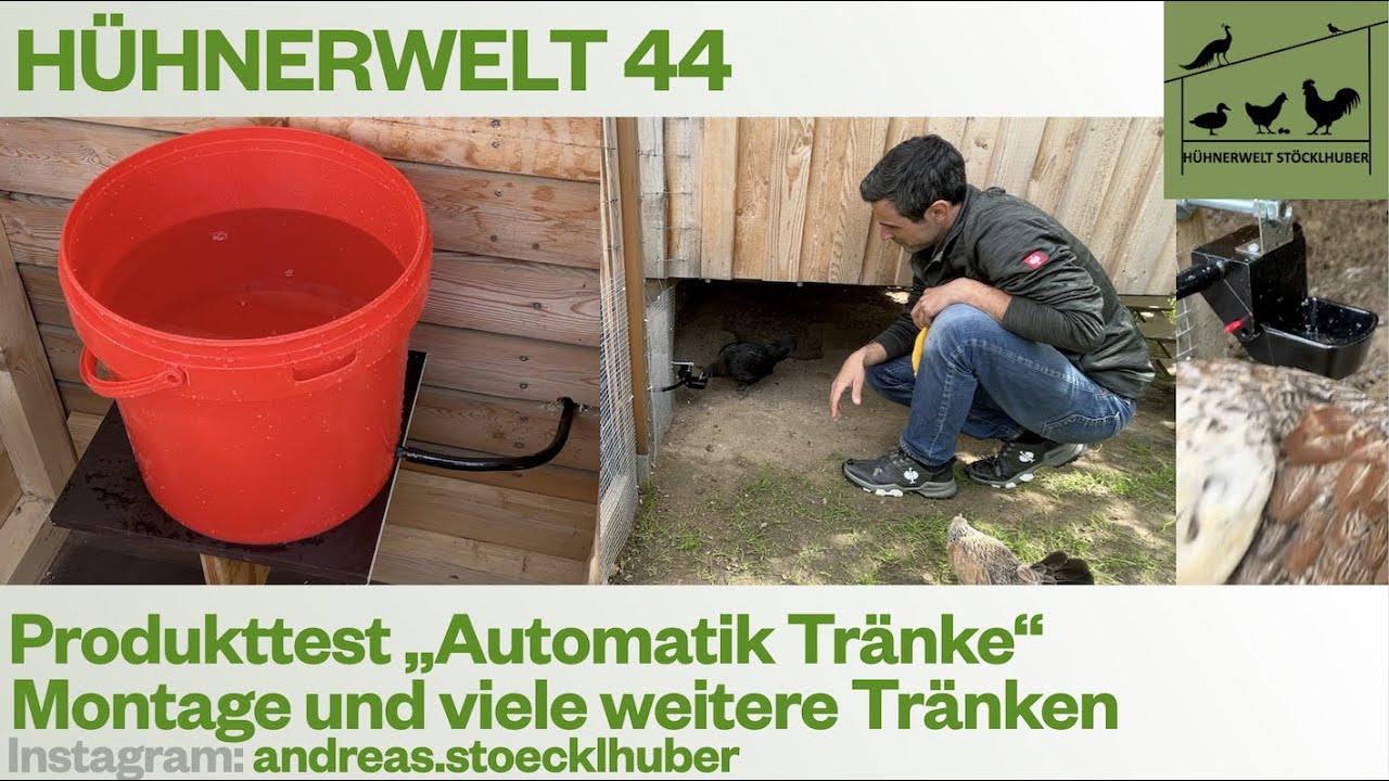 Hühnerwelt 44 Eine automatische Hühnertränke - Montage und Kurzzeittest