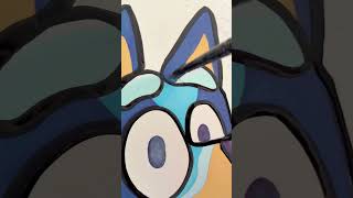 Painting Bluey In One Single Line Of Black Ink