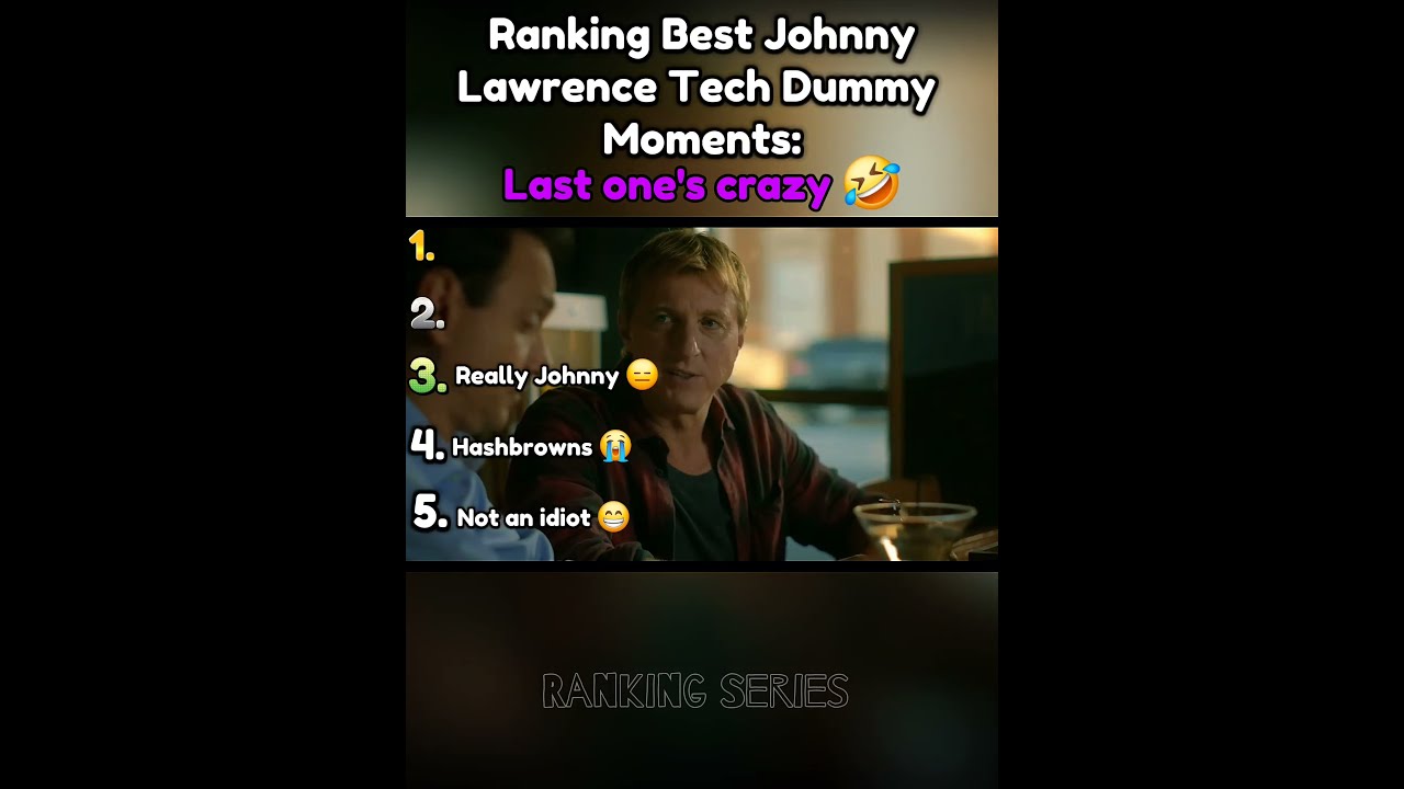 Ranking Funniest Johnny Lawrence Tech Dummy Moments Shorts Cobrakai 