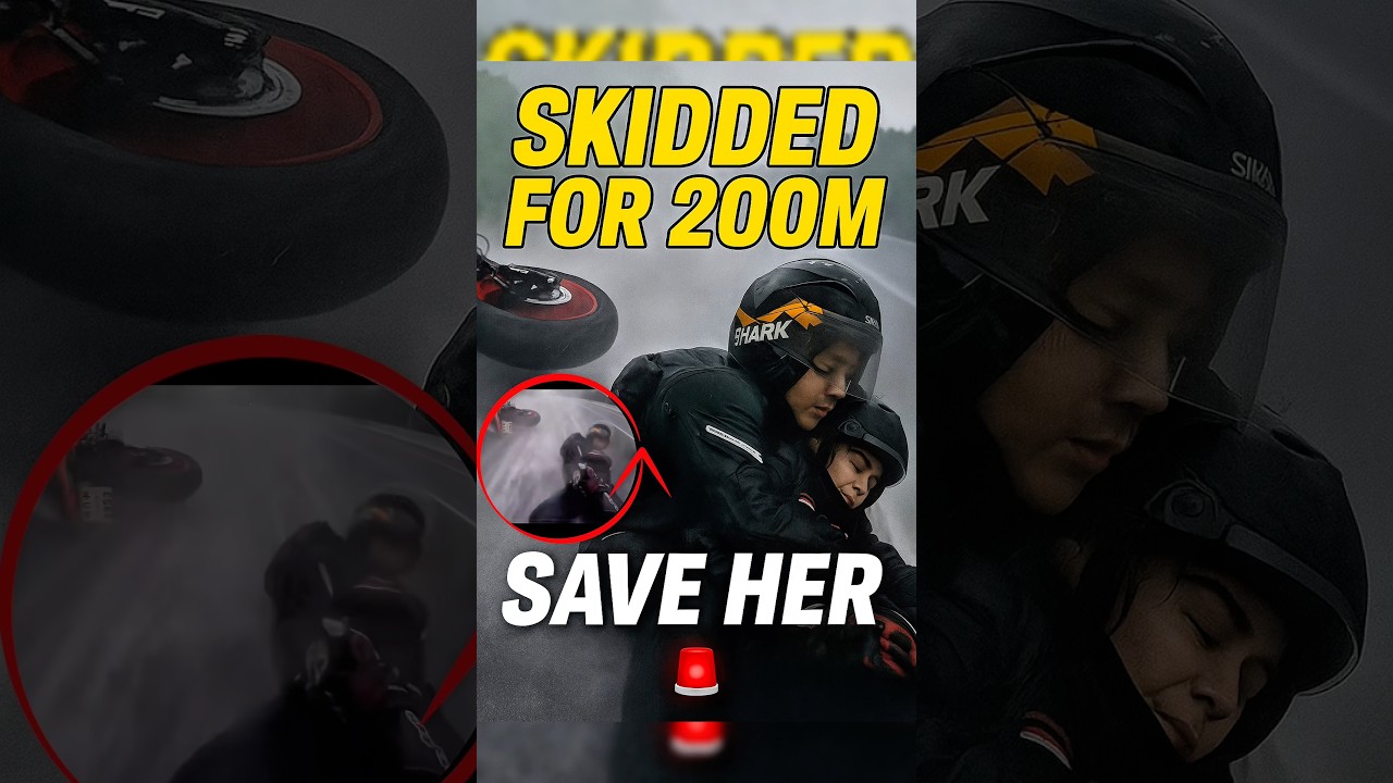 Biker,Skid,Crash,Hero🏍️💨💥💪 The Reason bikers are admired 