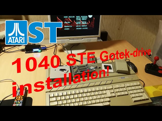 Atari 1040 STE with Gotek Floppy-emulator and 3D-printed frame
