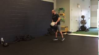 Step Back Rotational Med Ball Scoop Toss