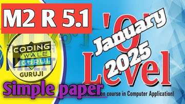 Sample Question Paper:Web Designing and Publishing (M2-R5.1) 2024 #olevel#coderlife #computer#m2r5.1