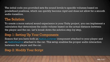 How to Gradually Lower Volume in Unity Based on Player Proximity