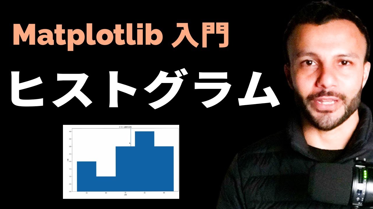 【Matplotlib入門 #5】ヒストグラムとは？binsの意味と平均の見方を徹底解説！