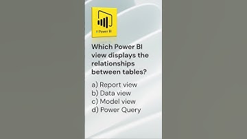 Power BI Quiz: Which Power BI view displays the relationships between tables?