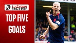 Hastie's Opener & Wright's Free Kick Winner! | Top Five Goals (Week 26) | Ladbrokes Premiership