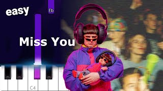 Southstar, Oliver Tree - Miss You ~   EASY PIANO TUTORIAL