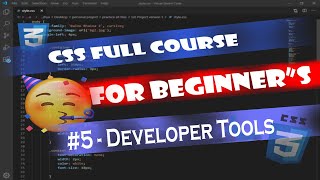 CSS Course | Browser Developer Tools | How To Use Developer Tools | Hindi