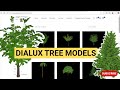 Dialux-ready 3D tree models