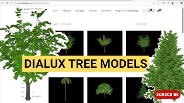 Dialux-ready 3D tree models
