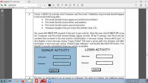 VTU 6th Sem CS/IS MAD LAB Exp 3   Signup & Login Activity Part1/3