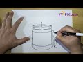 How To Draw A Candle Jar Easy Step By Step 