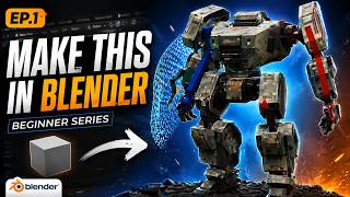 Blender Beginner Tutorial EP1 | Make This Mech While Learning the Workspace