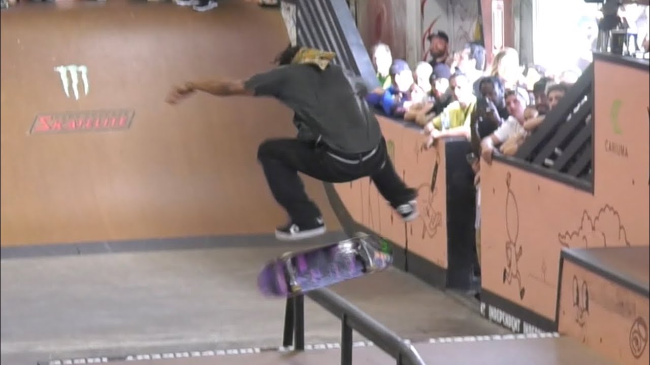 KICKFLIP BOARDSLIDE TO FAKIE DOMONICK WALKER TAMPA PRO 2023