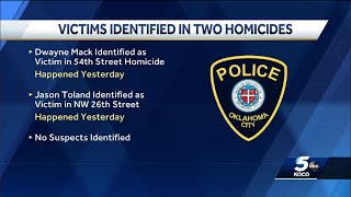 Police identify victims in two Oklahoma City homicides