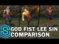 God Fist Lee Sin VS All Previous Skins | Skin Comparison