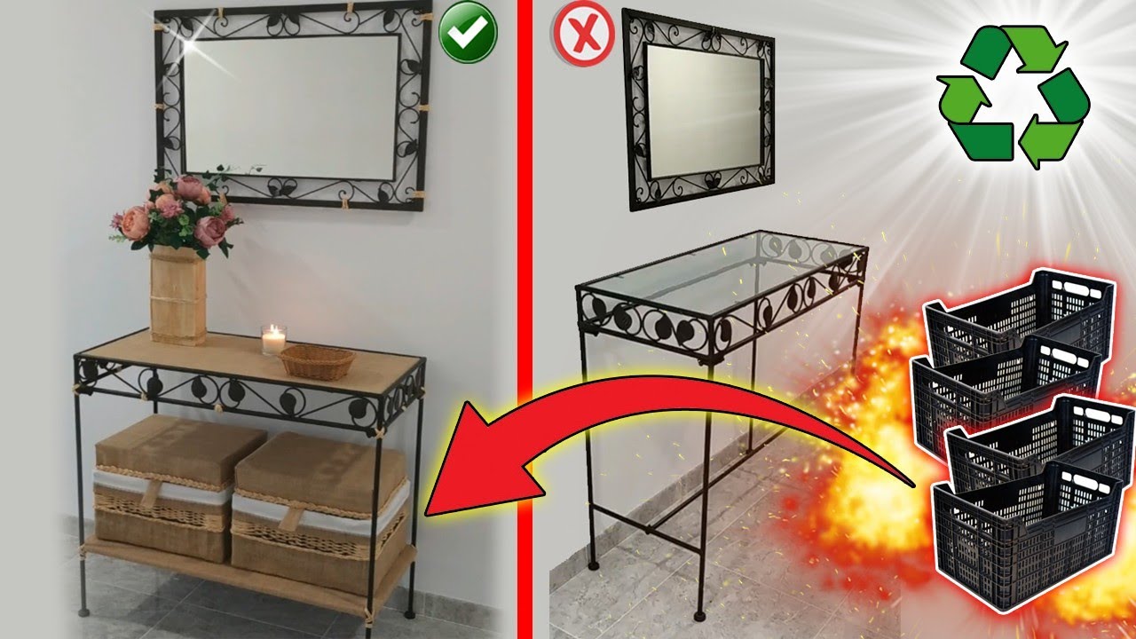 COMO HACER muebles con CAJAS DE FRUTAS 🍎| MODIFICACIÓN de mueble de casa