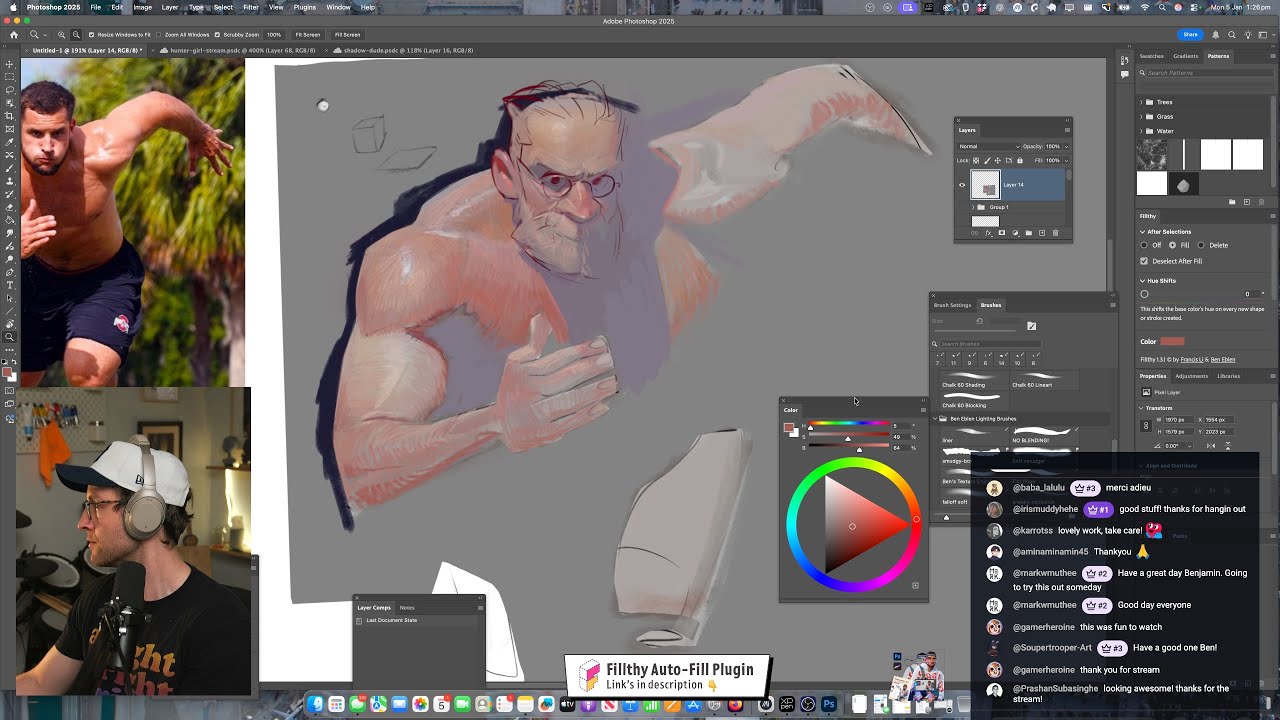 Stylized art study and chatting ✏️