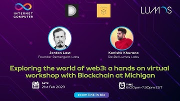 Michigan at Blockchain Workshop - How to deploy dapps/canisters on Internet Computer using Python