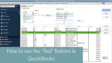 How to Use the "Find" Feature in QuickBooks