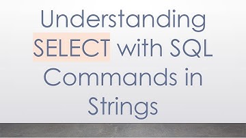 Understanding SELECT with SQL Commands in Strings
