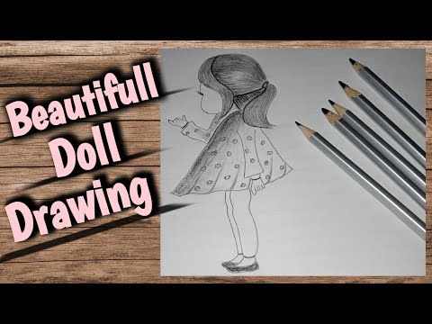 Coloring book beautiful doll for children Vector Image