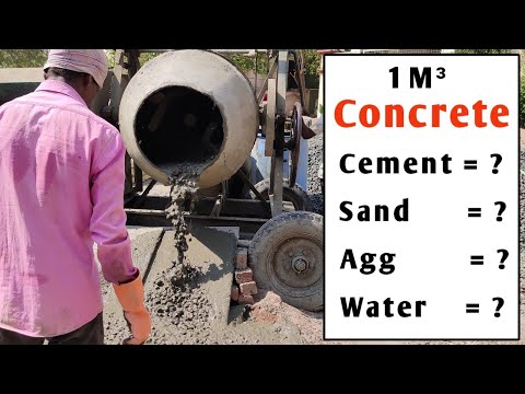 Video: Konsumsi bahan per 1 m3 beton: proporsi optimal, fitur perhitungan, dan rekomendasi