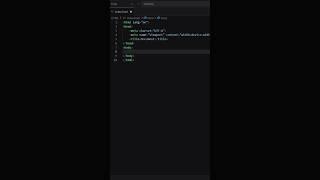 Create Full HTML Structure in 1 Second 😳 #viral #viralvideo #html #css #shorts #shortvideo