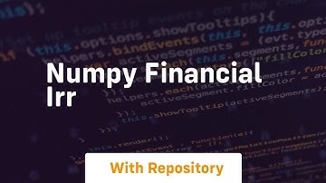 numpy financial irr